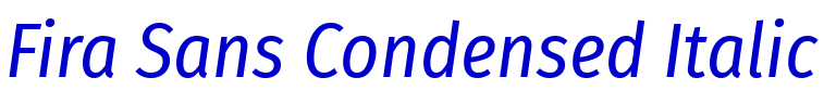 Fira Sans Condensed Italic шрифт